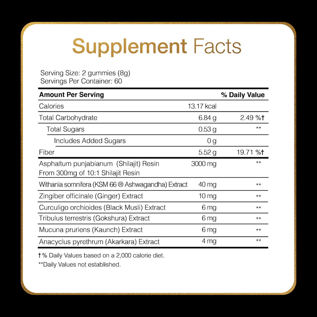 Be Bodywise Himalayan Shilajit Gummies Gold – Lab Tested, Sugar Free