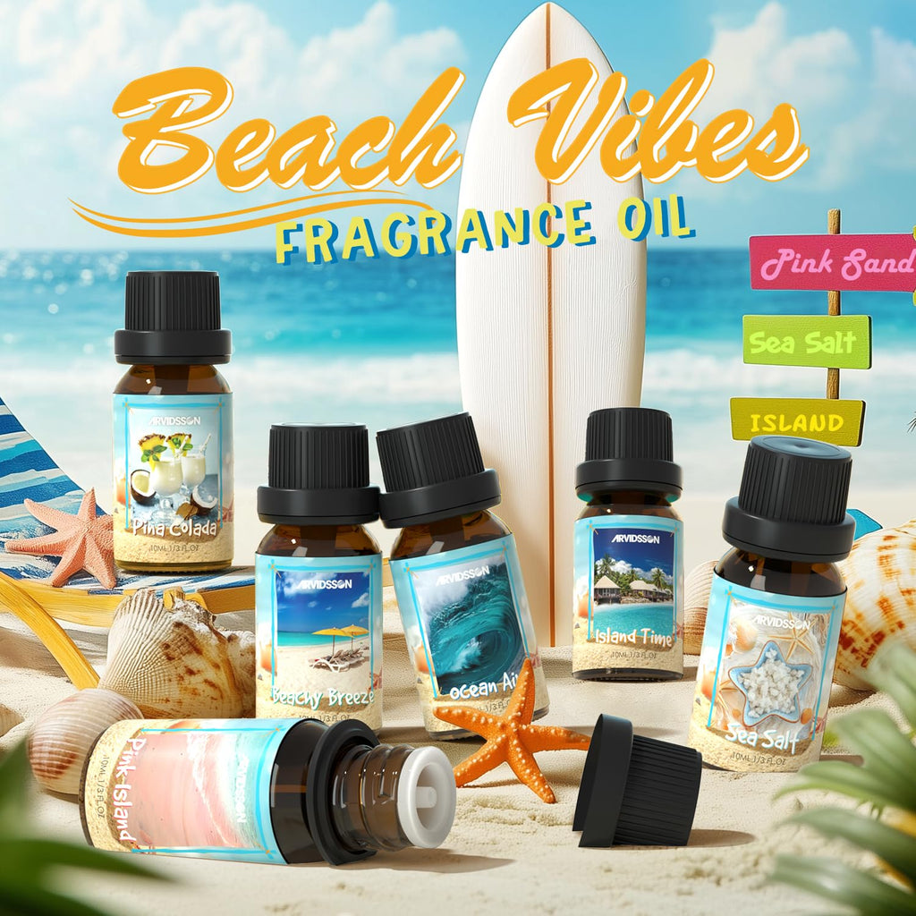 Beach Fragrance Oils Set for Diffusers | ARVIDSSON Summer Essential Oils