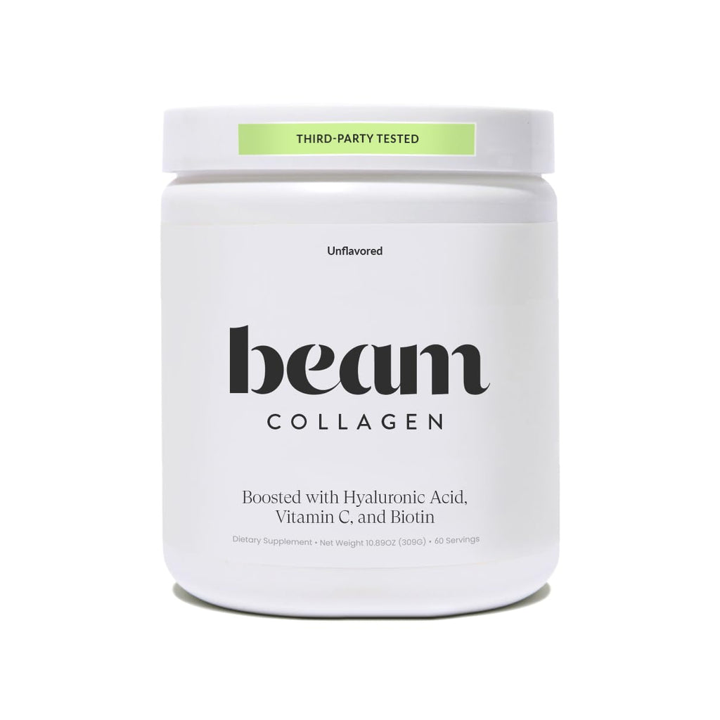 Beam Collagen Powder for Women with Hyaluronic Acid & Biotin – Grass-Fed, 60 Servings