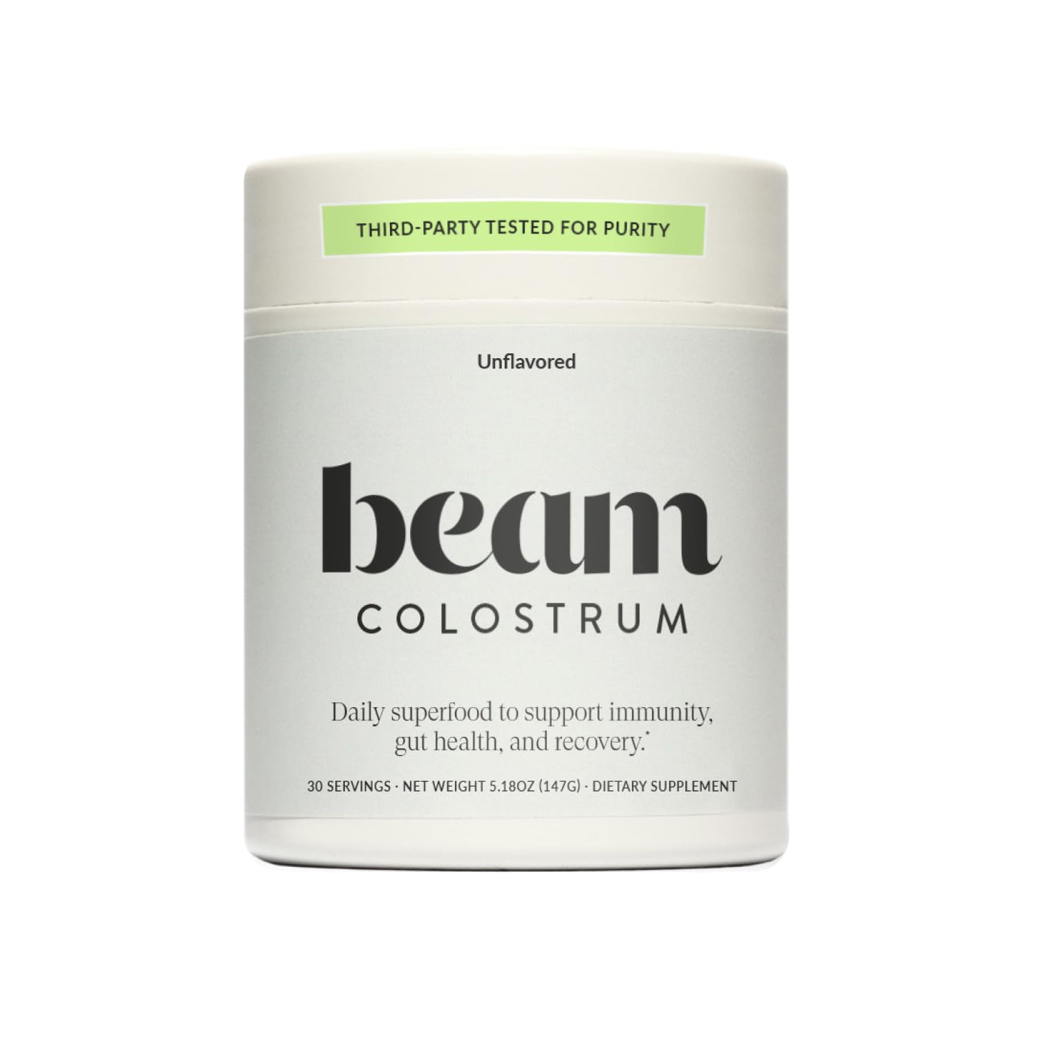 Beam Colostrum Powder – Gut Health, Immune Support & Recovery (3 g per Serving) | Grass-Fed, 30 Servings