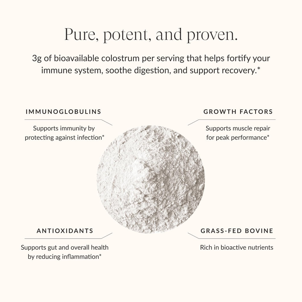 Beam Colostrum Powder – Gut Health, Immune Support & Recovery (3 g per Serving) | Grass-Fed, 30 Servings