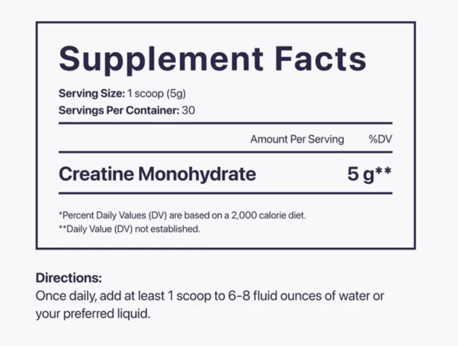 Beam Creatine Powder – Third Party Tested, Micronized Creatine Monohydrate, Unflavored, 60 Servings