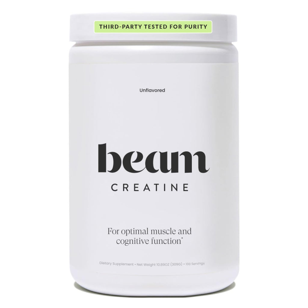 Beam Creatine Powder – Micronized Creatine Monohydrate | Third-Party Tested | 100 Servings | Unflavored