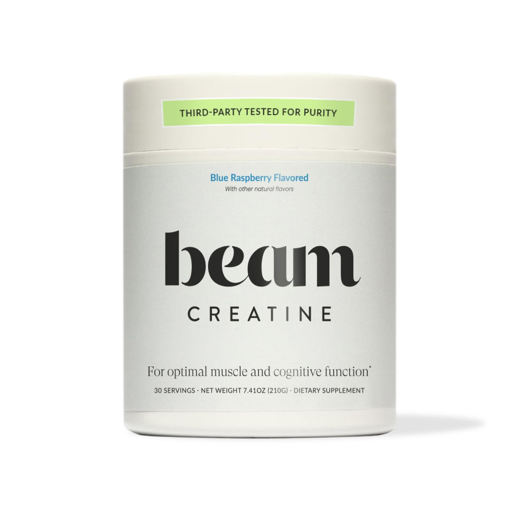 Beam Creatine Powder – Third-Party Tested, Micronized Creatine Monohydrate, Blue Raspberry, 30 Servings
