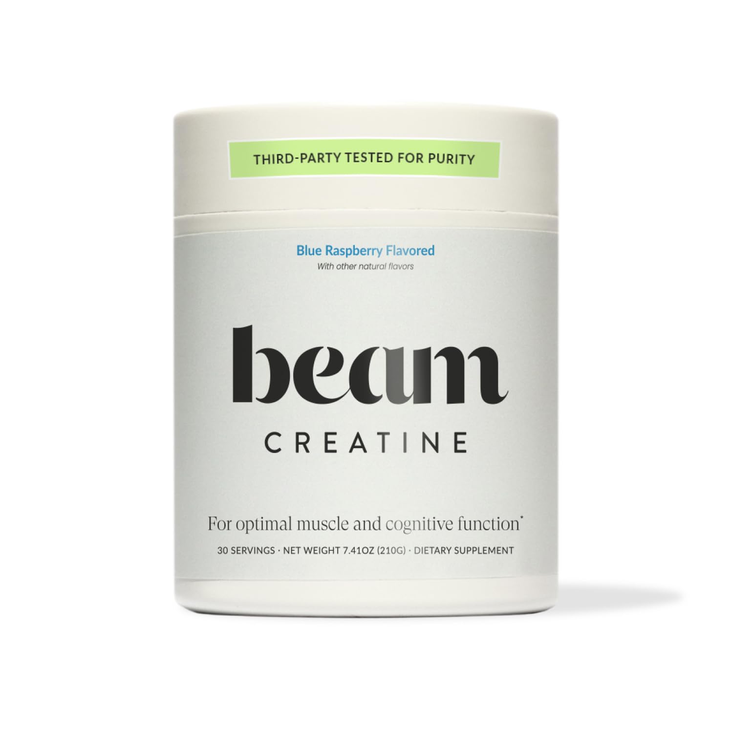 Beam Creatine Powder – Third-Party Tested, Micronized Creatine Monohydrate, Blue Raspberry, 30 Servings