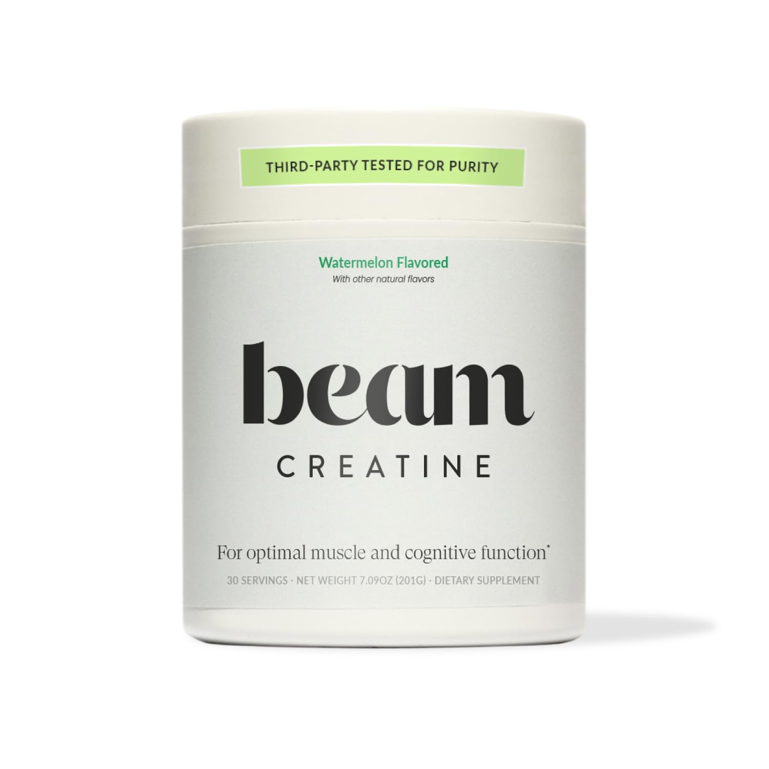 Beam Creatine Powder – Third-Party Tested, Micronized Creatine Monohydrate, Watermelon, 30 Servings