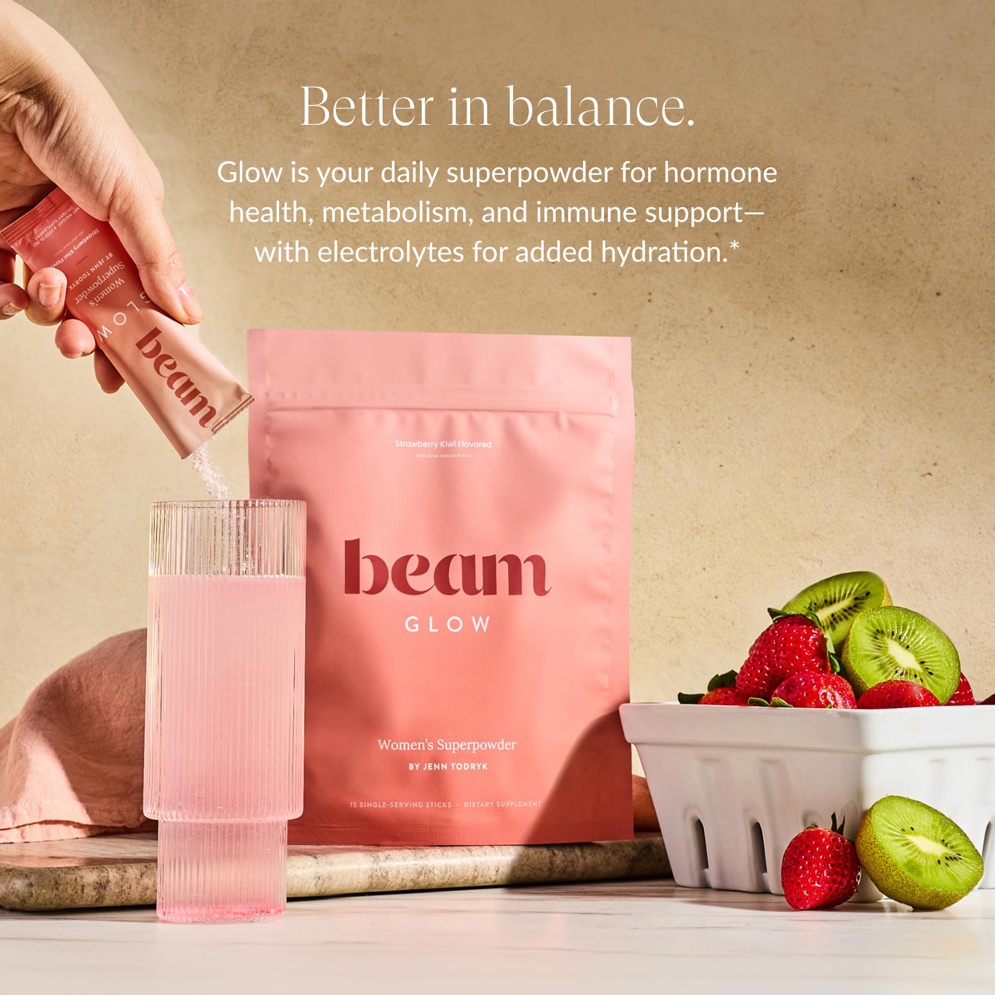 Beam Glow: Hormone Balance for Women, Thyroid Support, 15 Servings