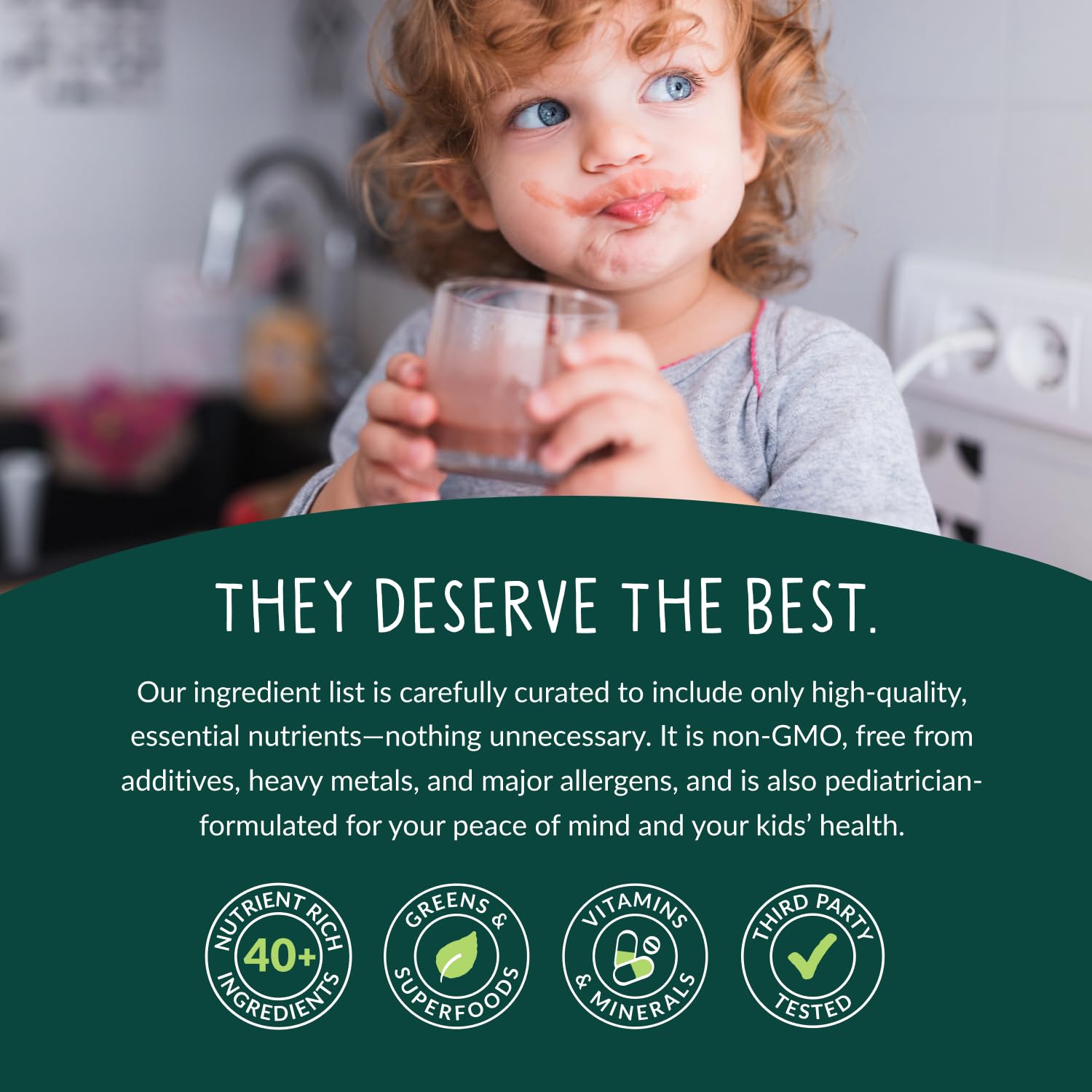 Beam Kids All in One Superfood Powder — Probiotics, Vitamins & Organic Greens
