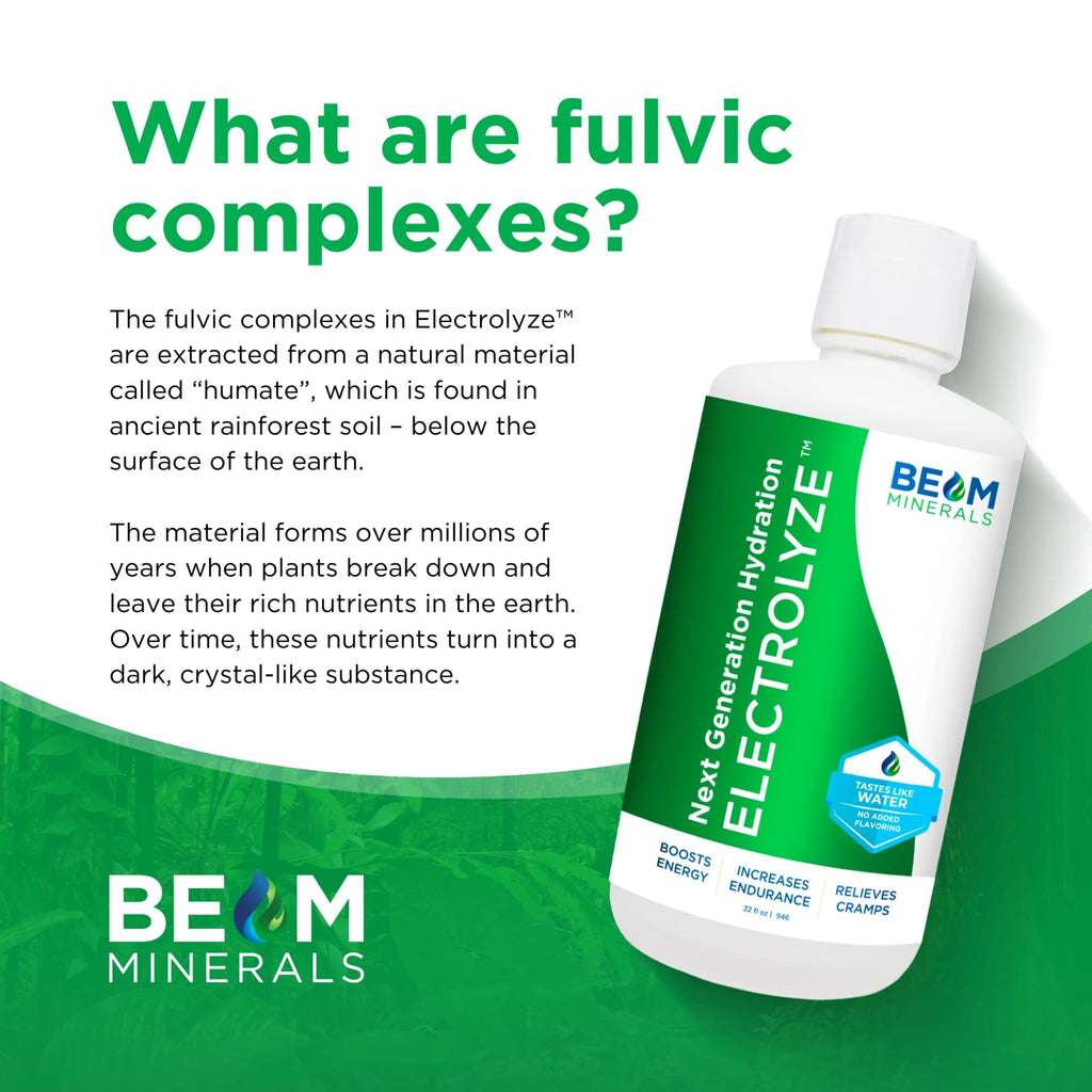 BEAM Minerals Electrolyze | Liquid Electrolyte Replenishment | All The Electrolytes, Without All The Salt | 32 fl Oz