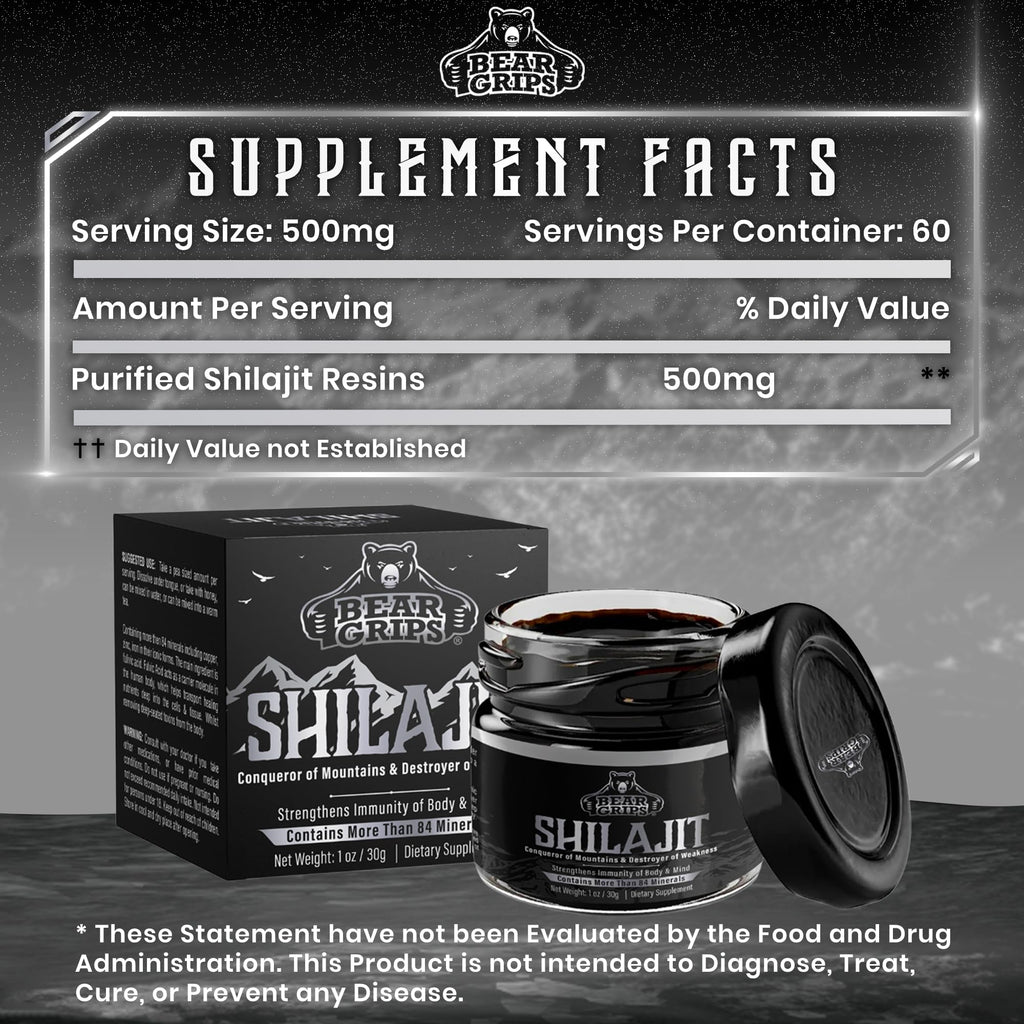 Shilajit Pure Himalayan Organic - Original Shilajit Resin 30g | 85+ Minerals & Fulvic Acid