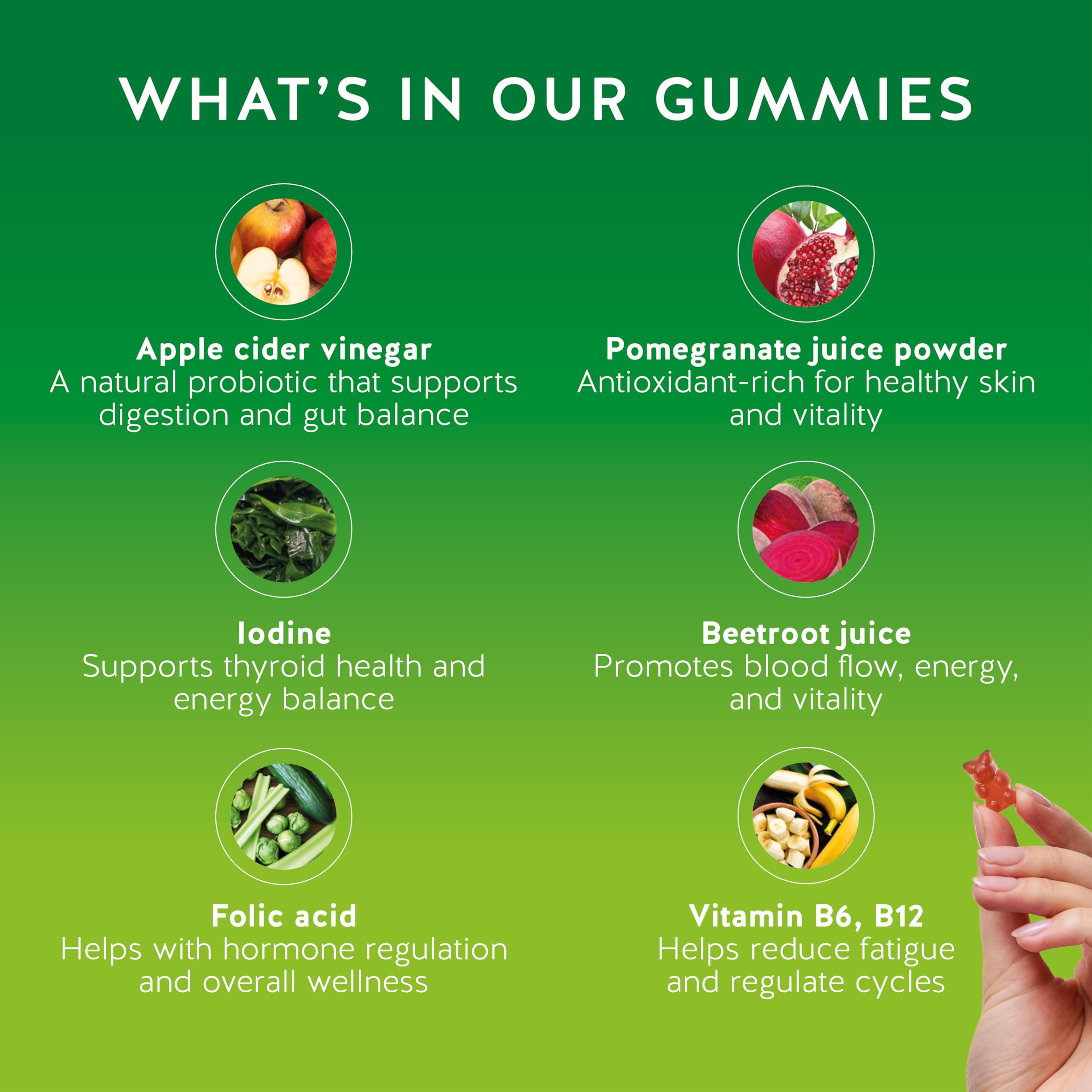 Bears with Benefits ACV Gummies – Metabolism, Digestion & Detox with Iodine (30 Gummies)