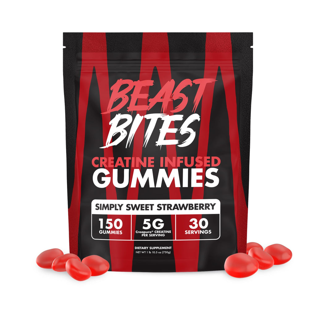BEAST BITES Creatine Gummies - 5g Creapure Creatine Monohydrate per Serving | NSF Certified for Sport | 30 Servings