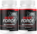 (2 Pack) Beast Force for Men Pills – Official BeastForce Capsules, All-Natural Maximum Strength, 120 Capsules