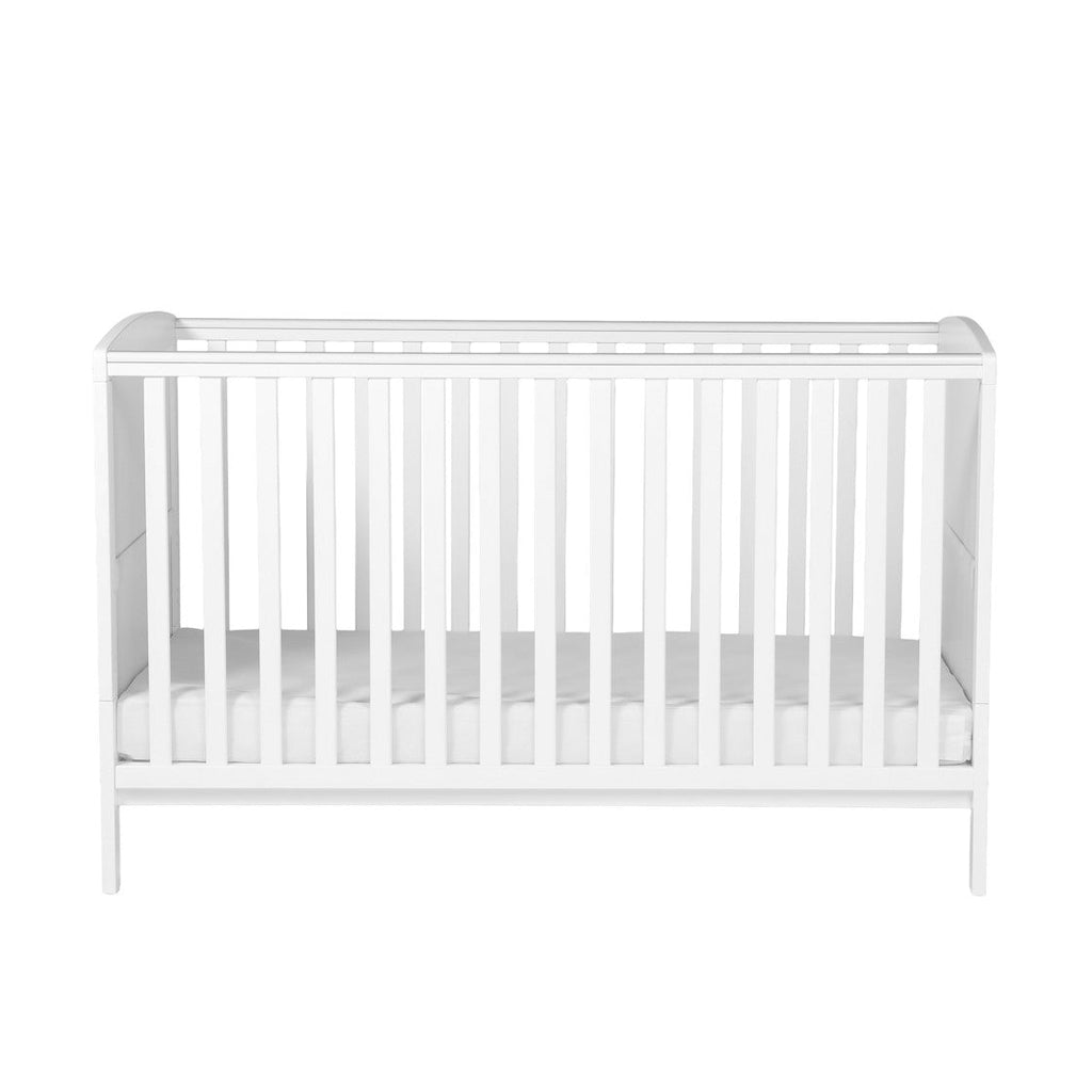Bebe & Beyond Dreamer Cot Bed & Changer Two Piece Nursery Furniture Set - White
