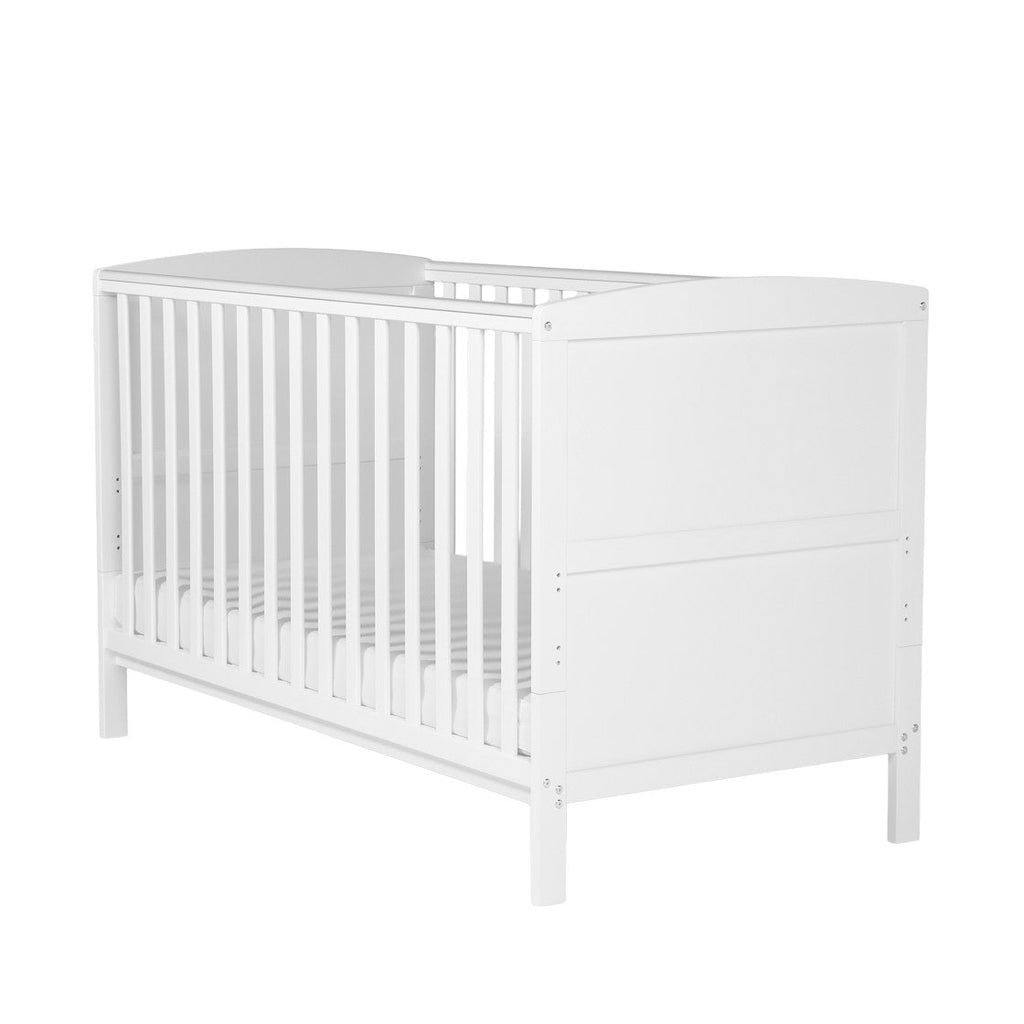 Bebe & Beyond Dreamer Cot Bed & Changer Two Piece Nursery Furniture Set - White