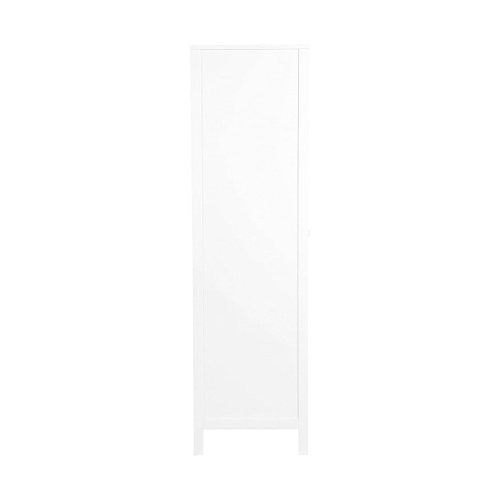 Bebe & Beyond Dreamer Cot Bed, Wardrobe & Changer Three Piece Nursery Furniture Set - White