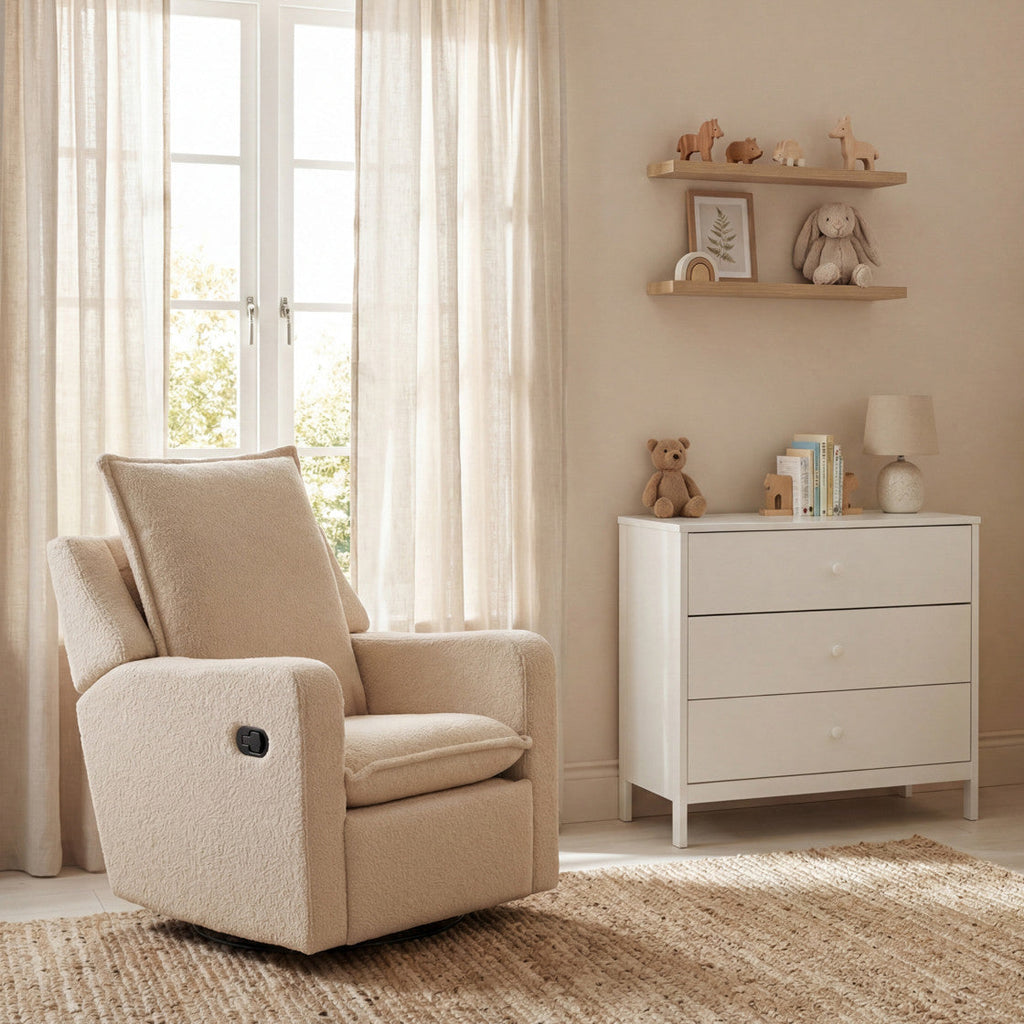 Bebe & Beyond Nestler 360 Reclining Nursing Chair - Oat Ted
