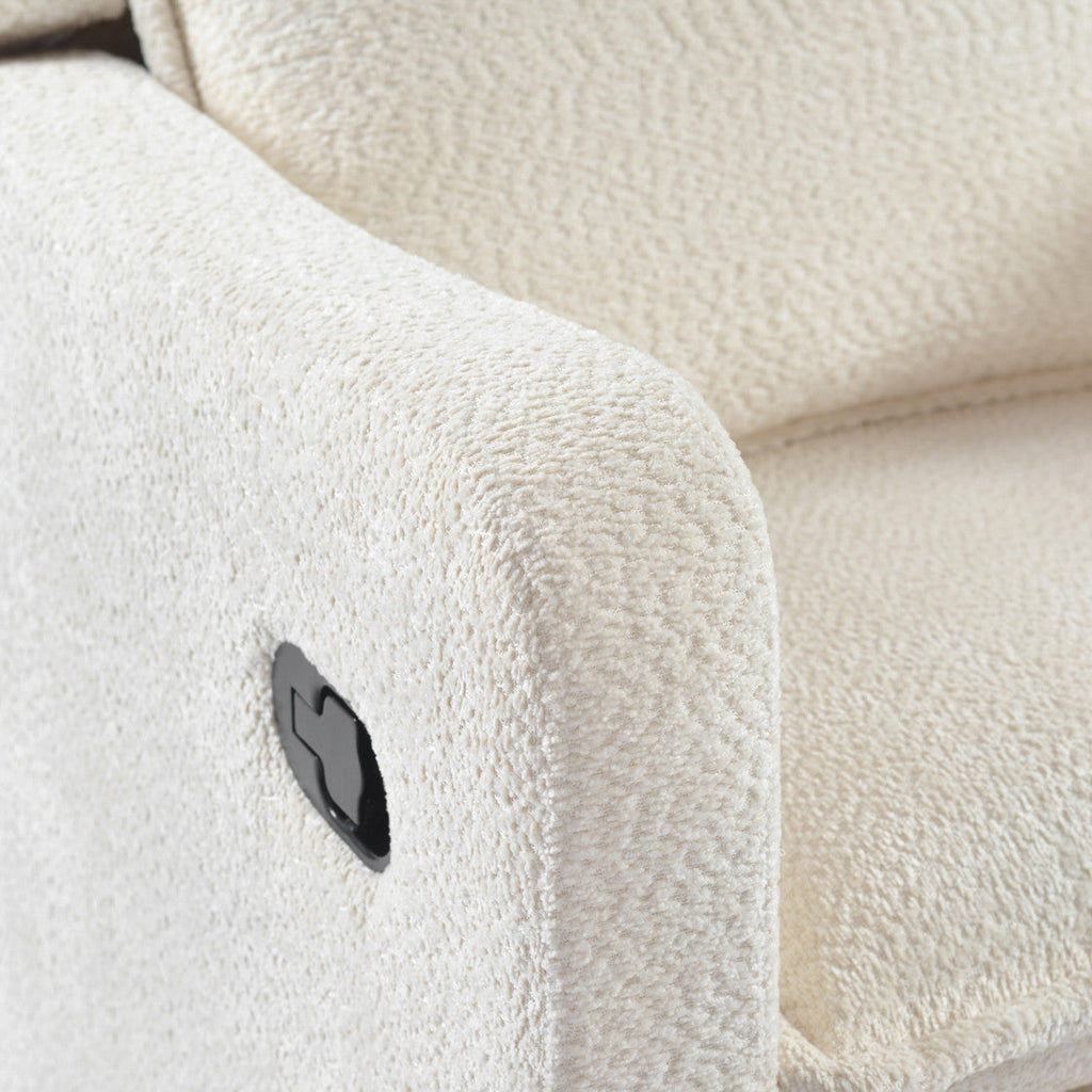 Bebe & Beyond Nestler 360 Reclining Nursing Chair - Off White Boucle