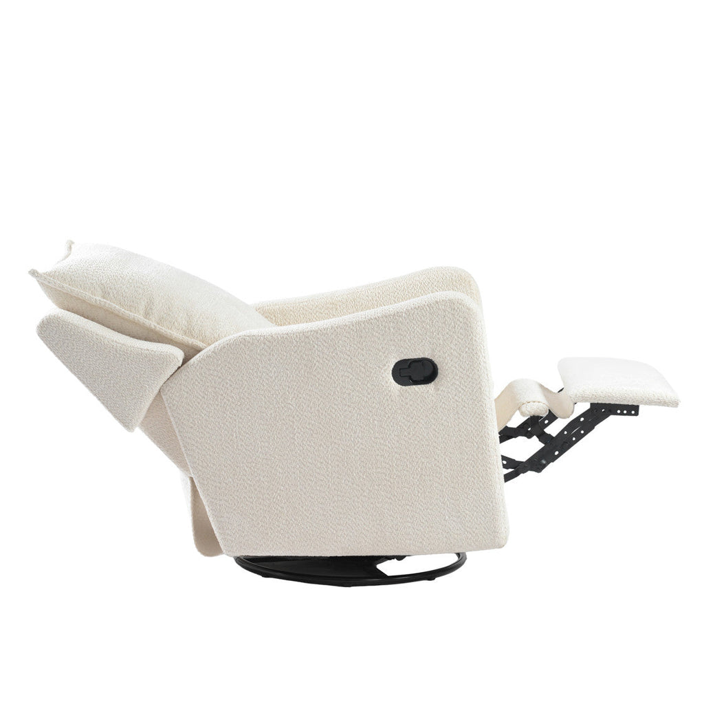 Bebe & Beyond Nestler 360 Reclining Nursing Chair - Off White Boucle