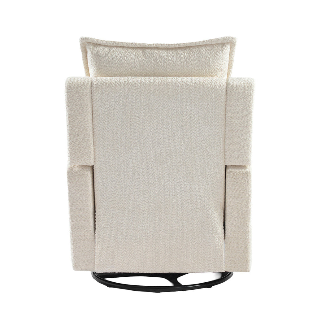 Bebe & Beyond Nestler 360 Reclining Nursing Chair - Off White Boucle
