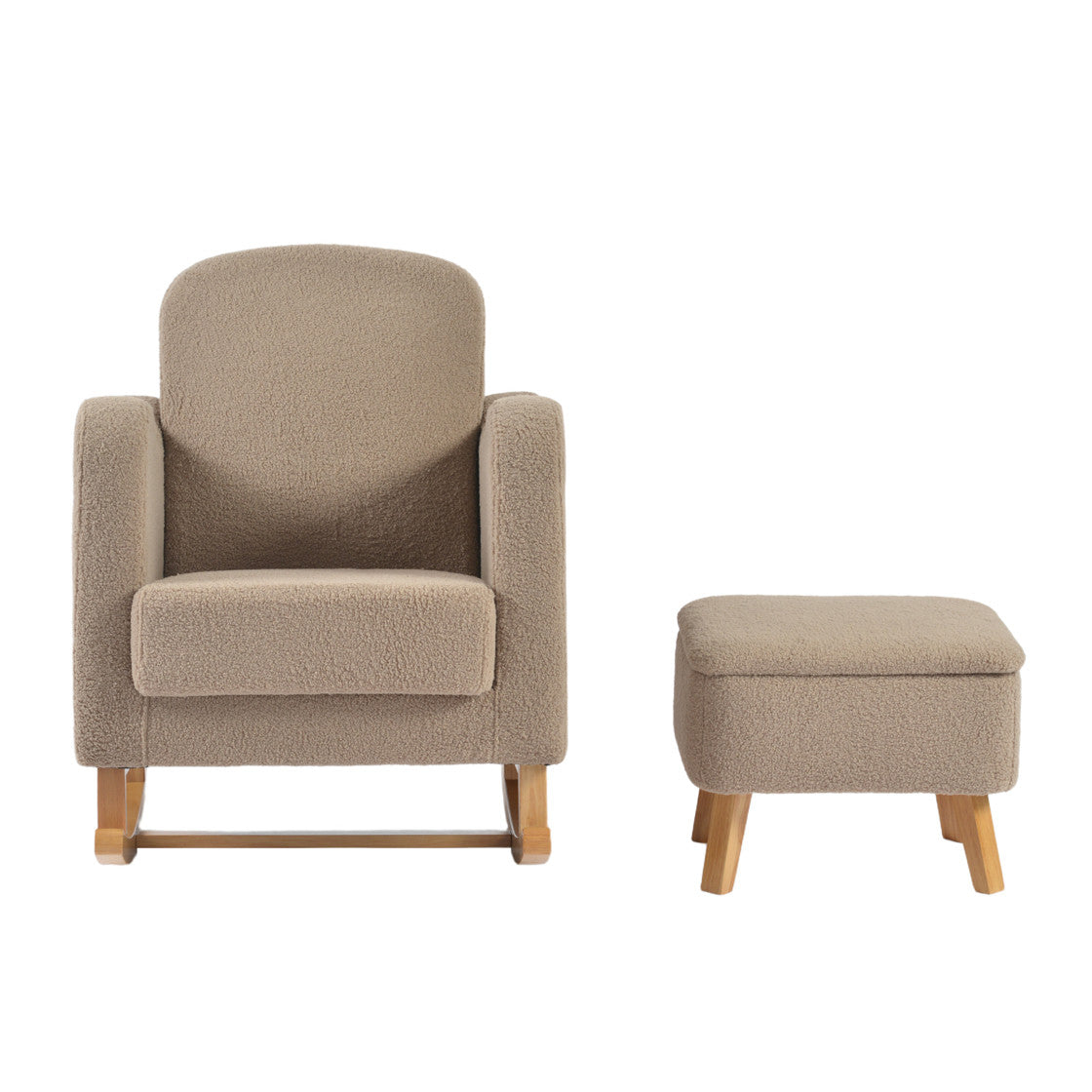 Bebe & Beyond Soother Nursing Chair & Stool - Biscuit Ted