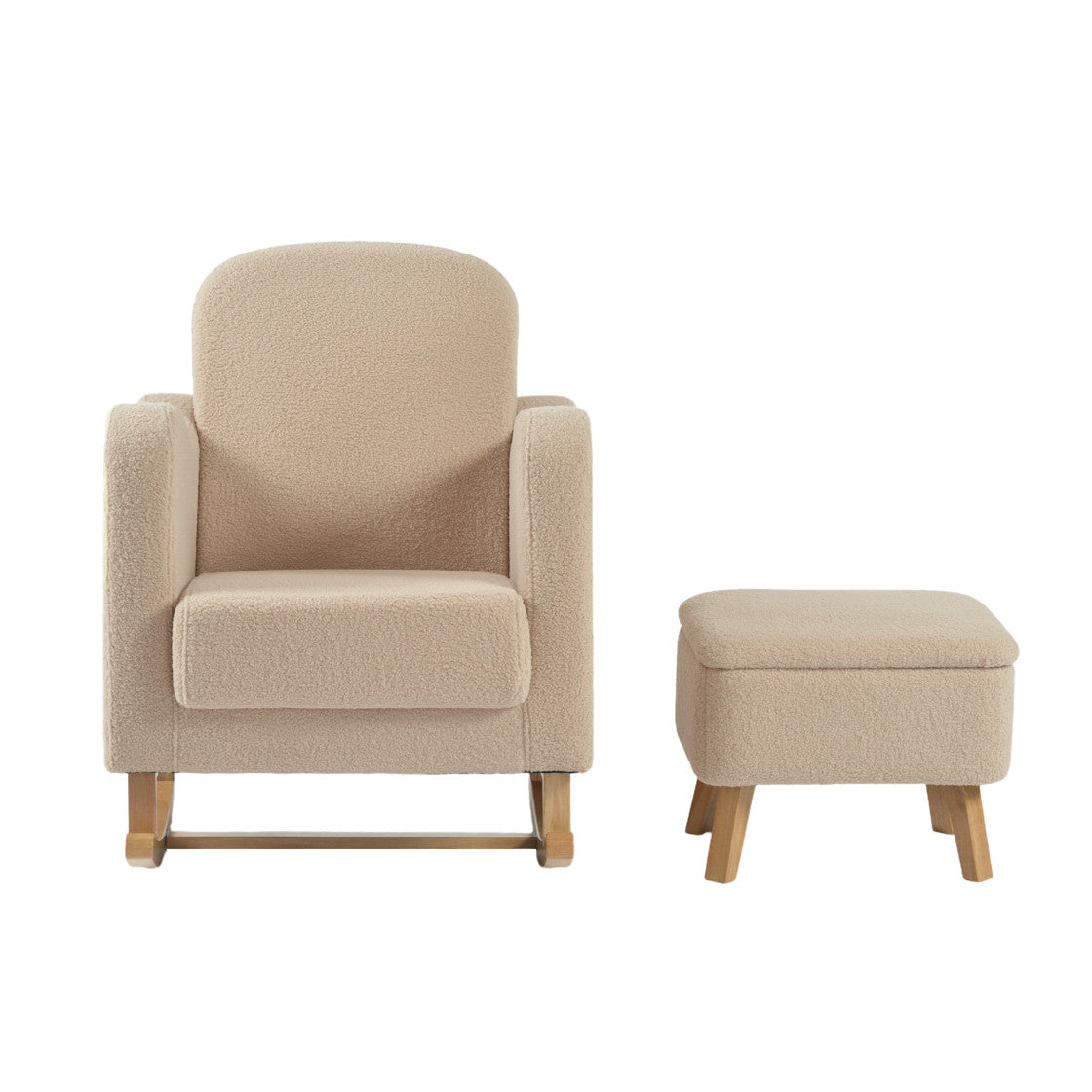Bebe & Beyond Soother Nursing Chair & Stool - Oat Ted