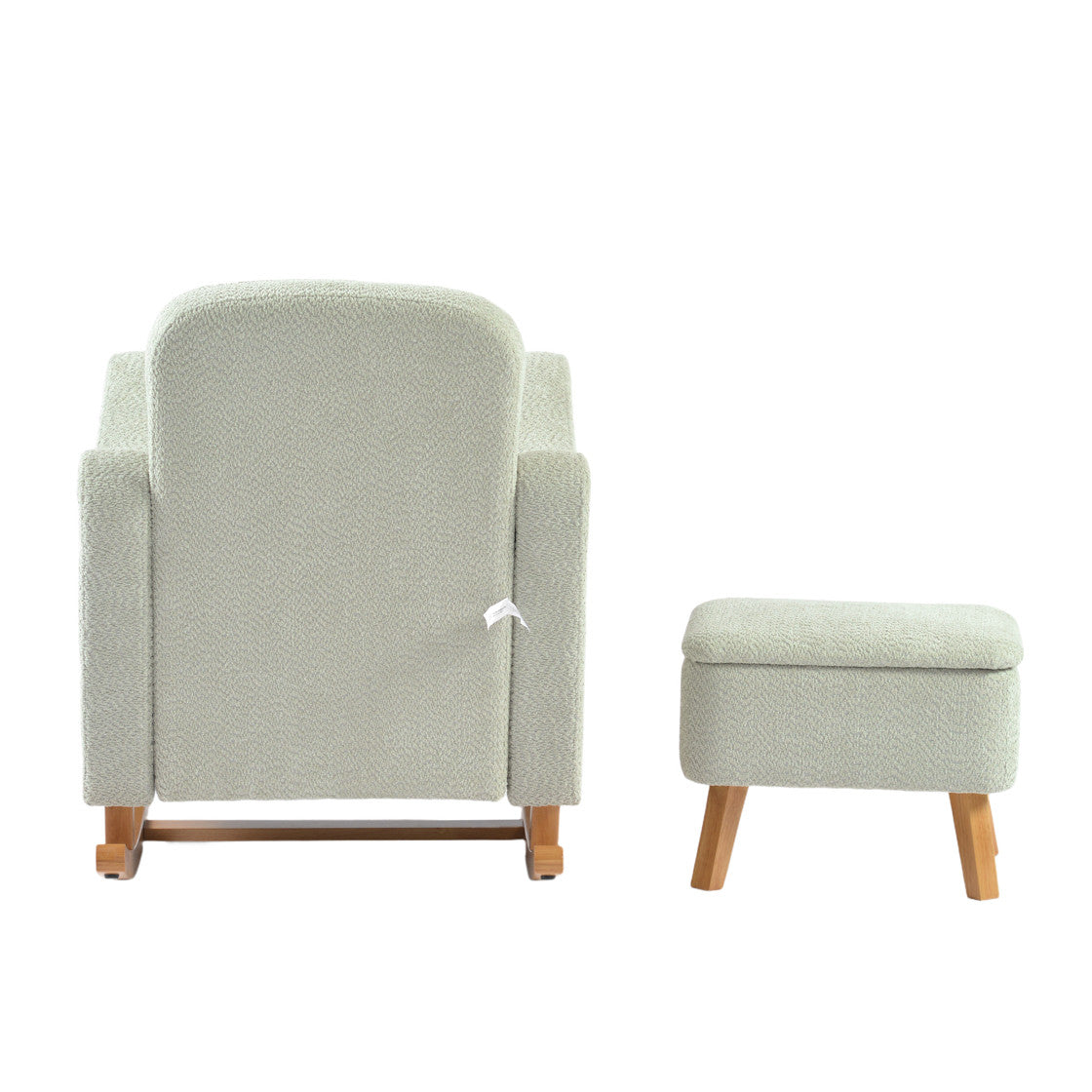 Bebe & Beyond Soother Nursing Chair & Stool - Sage Boucle