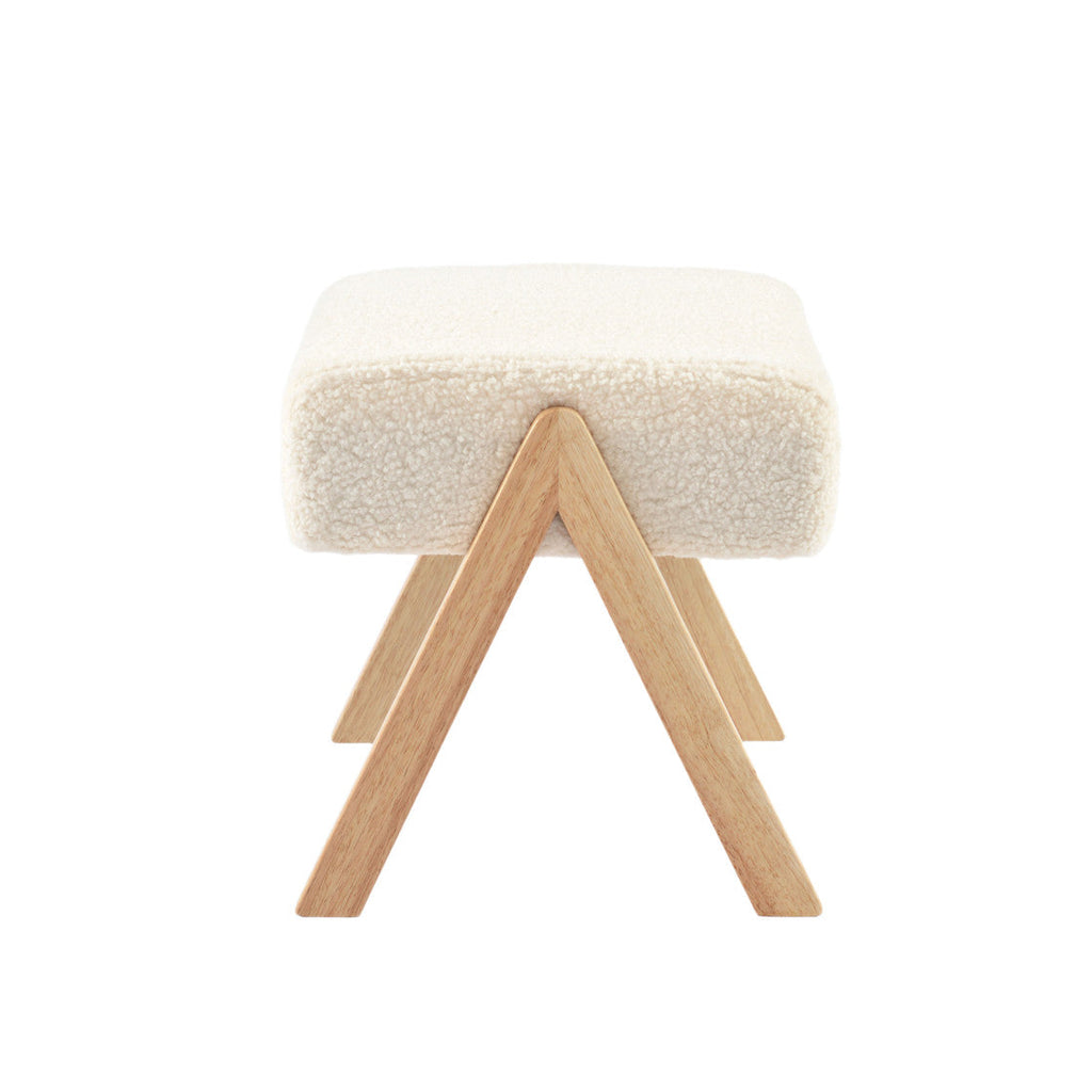 Bebe & Beyond Storyteller Nursing Chair & Stool - Off White Ted