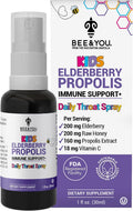 Bee and You Kids Immune Support Throat Spray – Elderberry, Propolis, Vitamin C (1 oz)