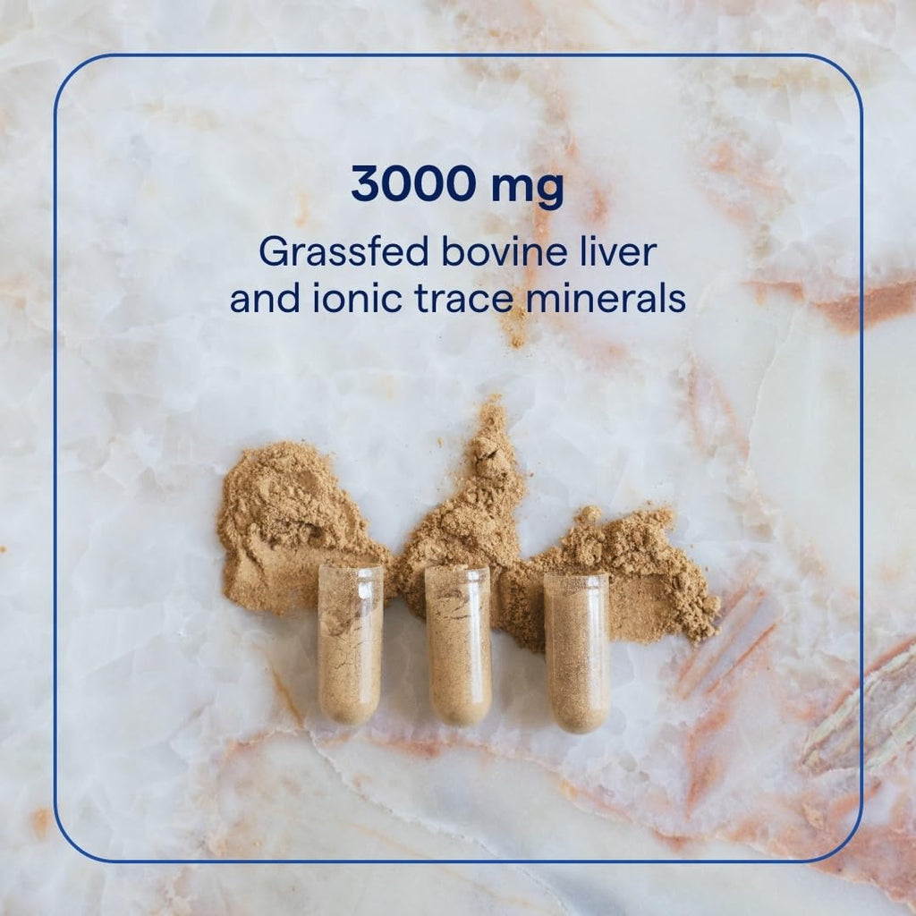 Trace Minerals Beef Liver 500mg – Bone Health & Energy Support | 180 Capsules