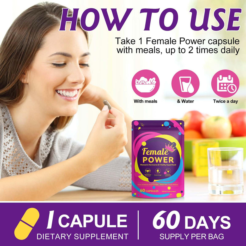 Beef Liver Capsules for Women – Hormone Balance & Energy (60 Caps)