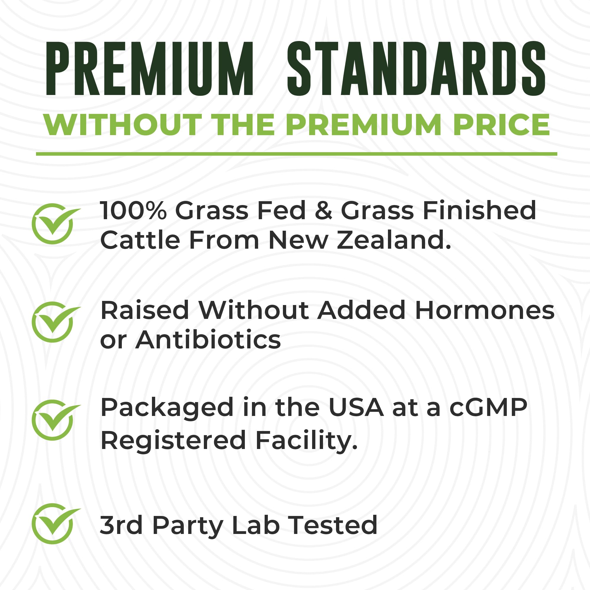 Beef Organ Supplement Grass Fed - 7-Organ NZ Complex | 180ct | Non-GMO