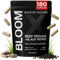 Beef Organ Supplement for Men – Grass-Fed Liver & 7 Organs | Bloom X 180 ct