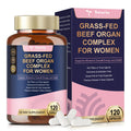 Beef Organ Supplement for Women | Grass-Fed Liver, Heart & Uterus - Hormone Balance & Energy | 120 Caps