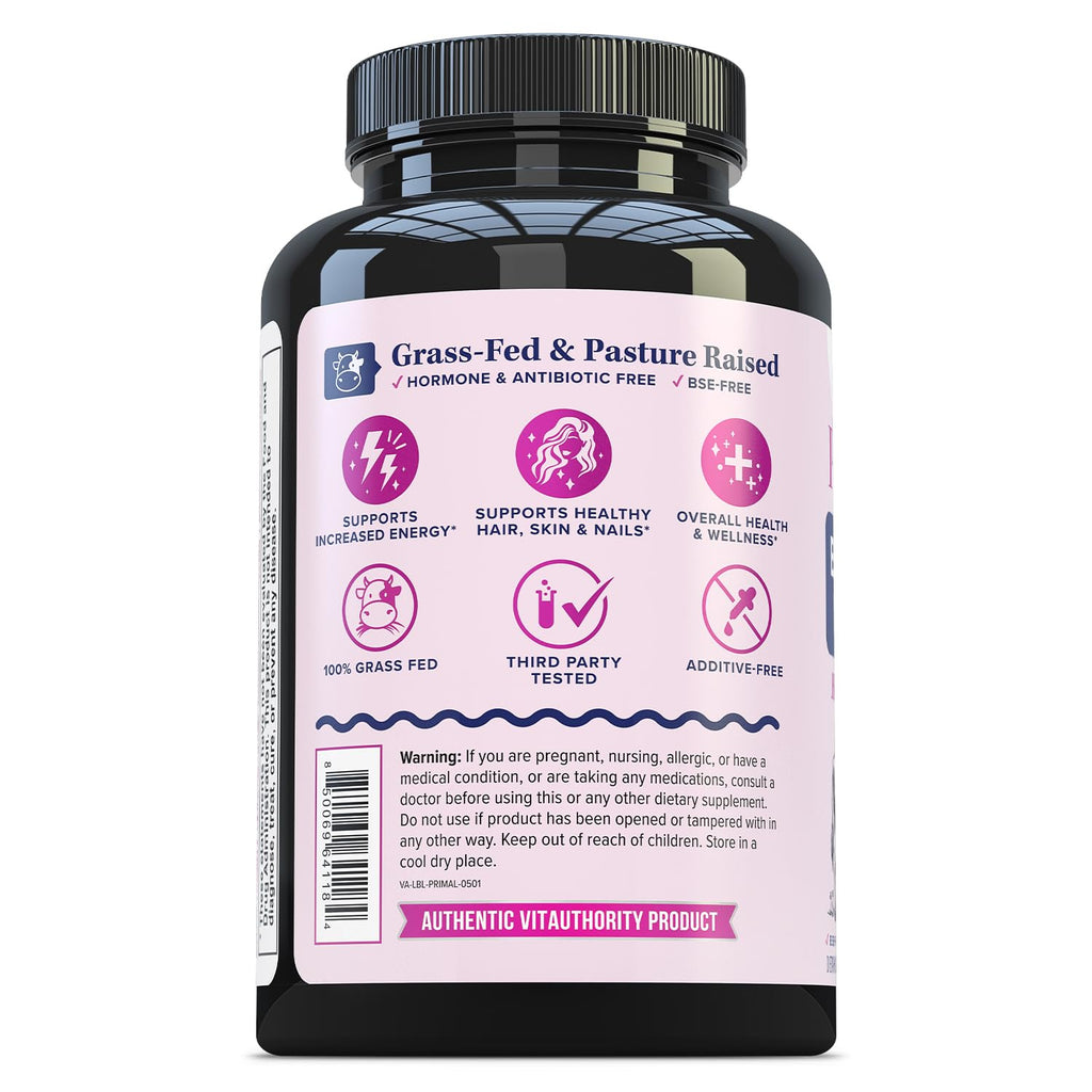 Beef Organ Supplement for Women | Grass-Fed NZ Bovine, 7 Organs, 30 Servings