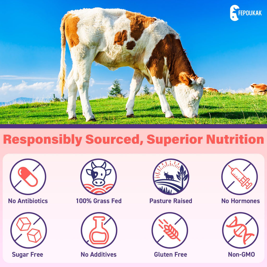 Beef Organ Supplement for Women – 180 Gummies, Grass-Fed 5300mg Liver & More