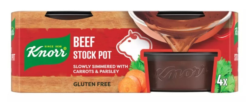 8 x Knorr Beef Stockpot Pot 4 X 28G
