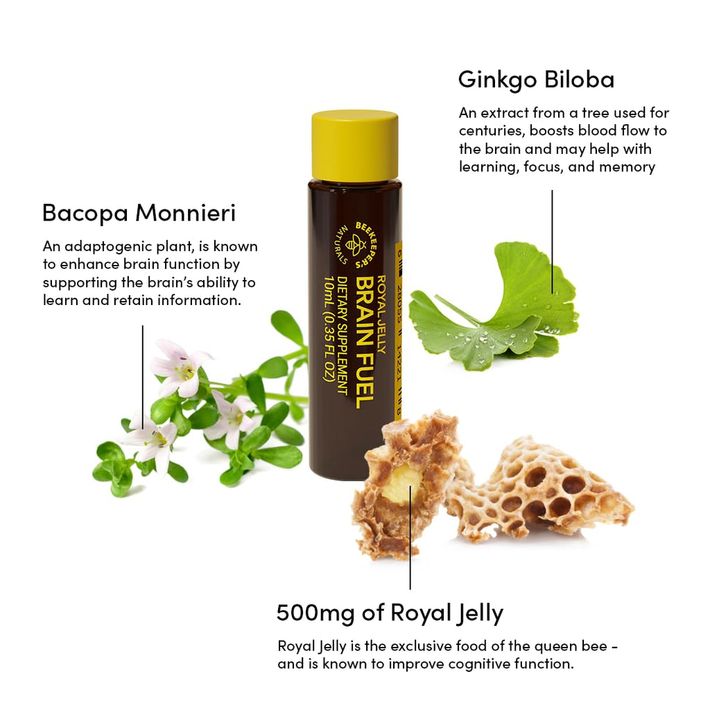 Beekeeper's Naturals B.LXR Brain Fuel – Memory, Focus & Clarity (2 Pack)