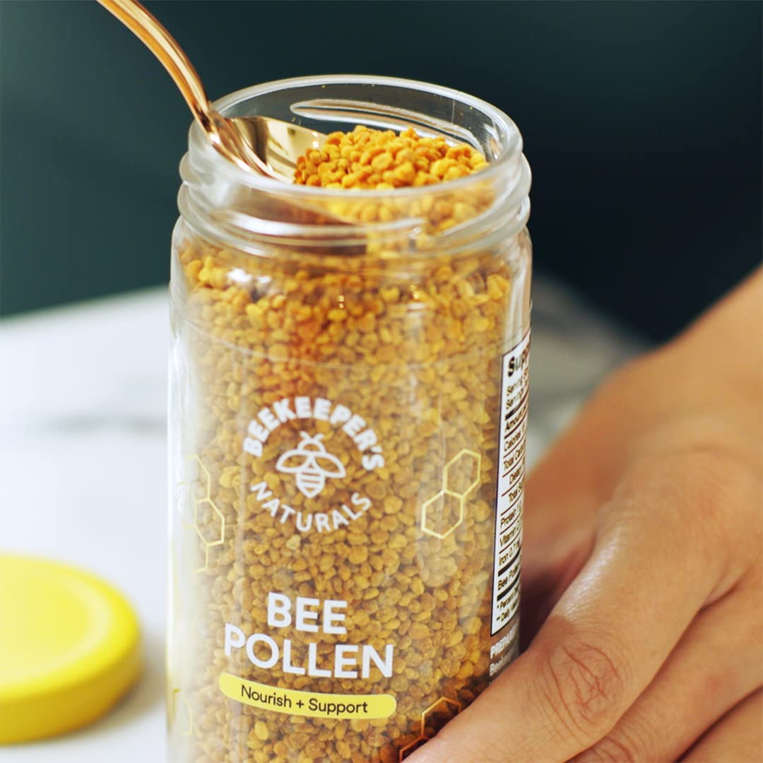 Beekeeper's Naturals – 100% Raw Bee Pollen Granules (5.2 oz) – Paleo & Keto, Gluten Free