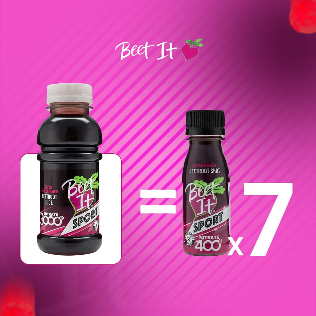 BEET IT Beetroot Juice Nitrate 3000mg – 8.5oz, No Added Sugar, BPA-Free