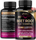 NutraHarmony Beet Root 5-in-1 Complex Capsules — Heart Health & Blood Pressure Support — 240 Capsules, Made in USA