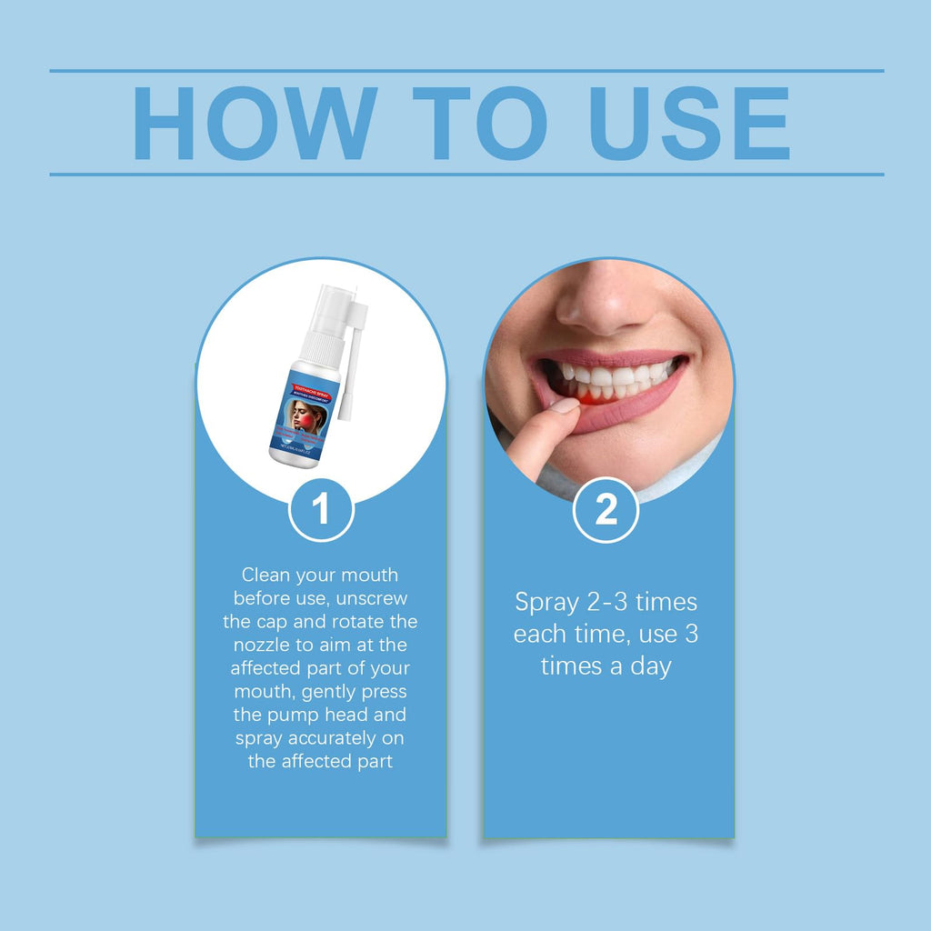 Befada Toothache Relief Spray – Soothes Gums Fast, Mint & Chamomile, 0.68 FL OZ
