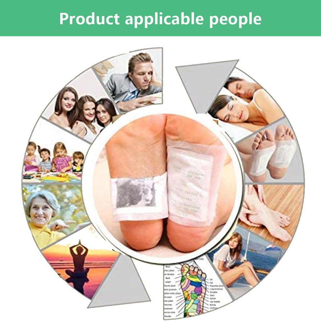 100Pads Natural Bamboo Vinegar Ginger Foot Pads – Travel or Home Use
