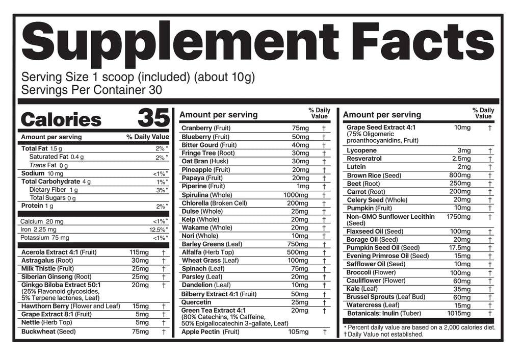 Believe Supplements Superfoods+Greens (Orange Vanilla) - Immune Support & Greens Powder