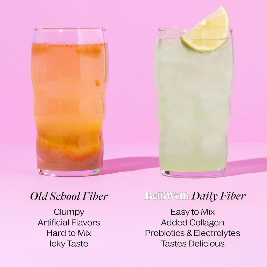 Belli Welli Daily Fiber Packets with Collagen, Probiotics & Electrolytes - 10 Count Variety