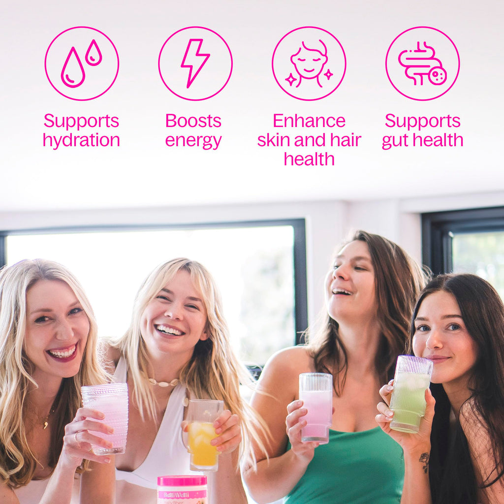 Belli Welli Daily Fiber Packets – Watermelon, Collagen, Probiotics & Electrolytes | 10 Count