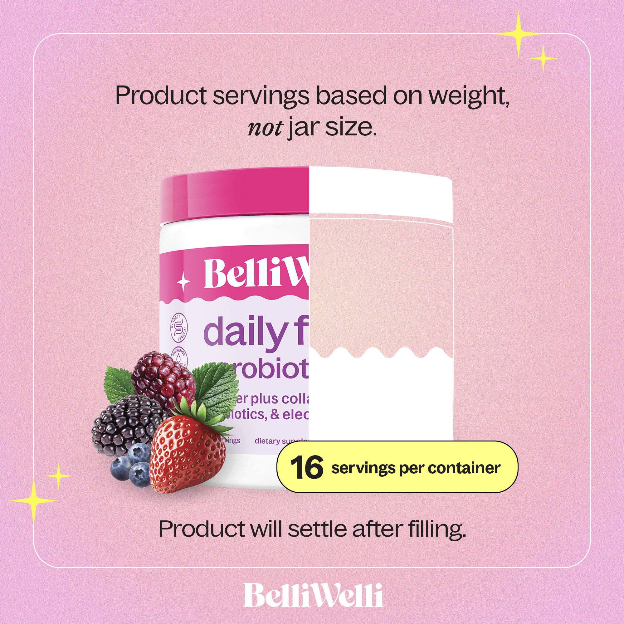 Belli Welli Fiber Supplement for Women & Men – Organic Acacia, Collagen & Probiotics