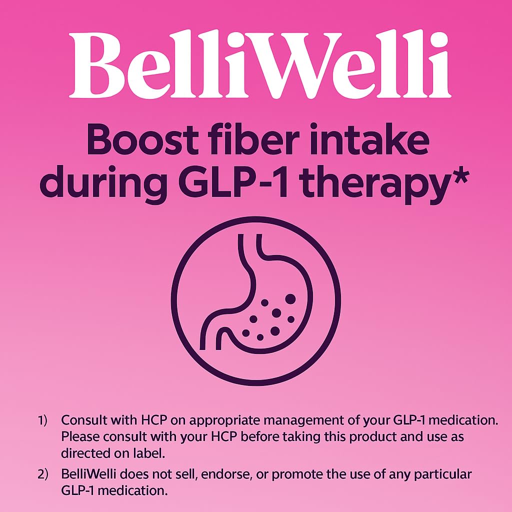 Belli Welli Fiber Supplement – Strawberry Lemonade (Organic Acacia)