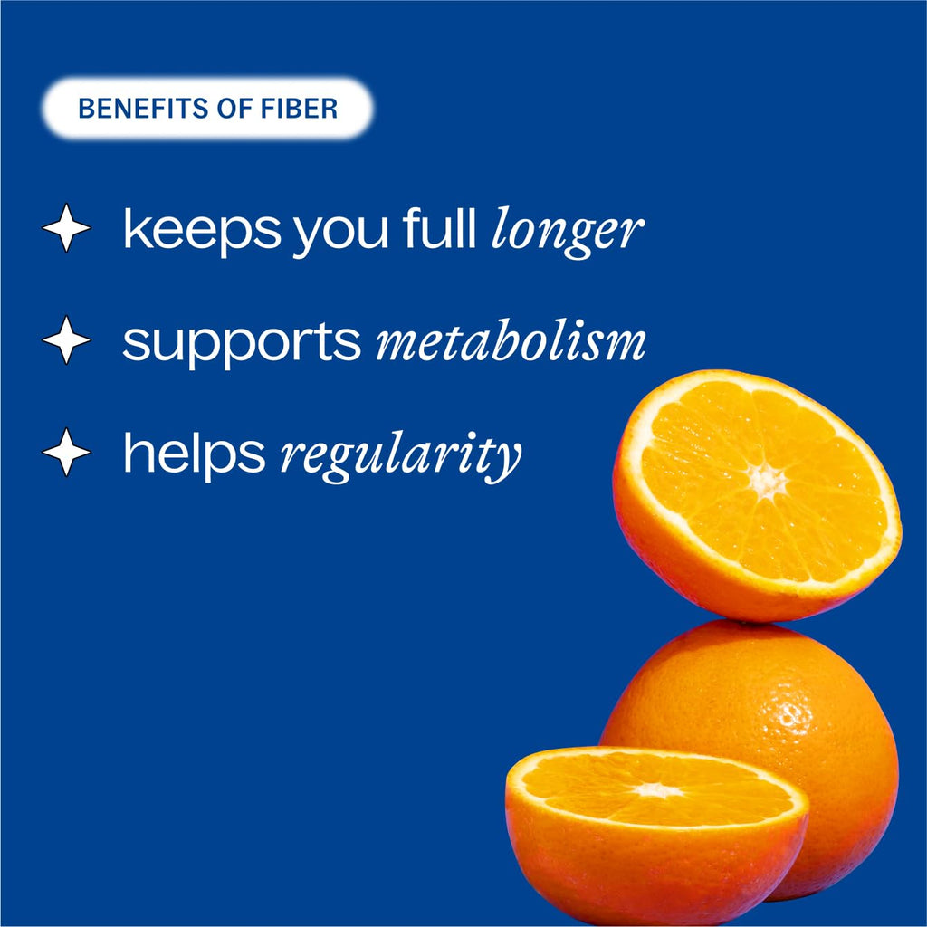 BelliWelli Fiber Supplement for Women & Men – Organic Acacia Fiber with Collagen, Electrolytes & Probiotics (Orange Yuzu)
