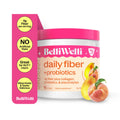 BelliWelli Fiber Supplement for Women & Men – Organic Acacia, Probiotics, Peach Mango